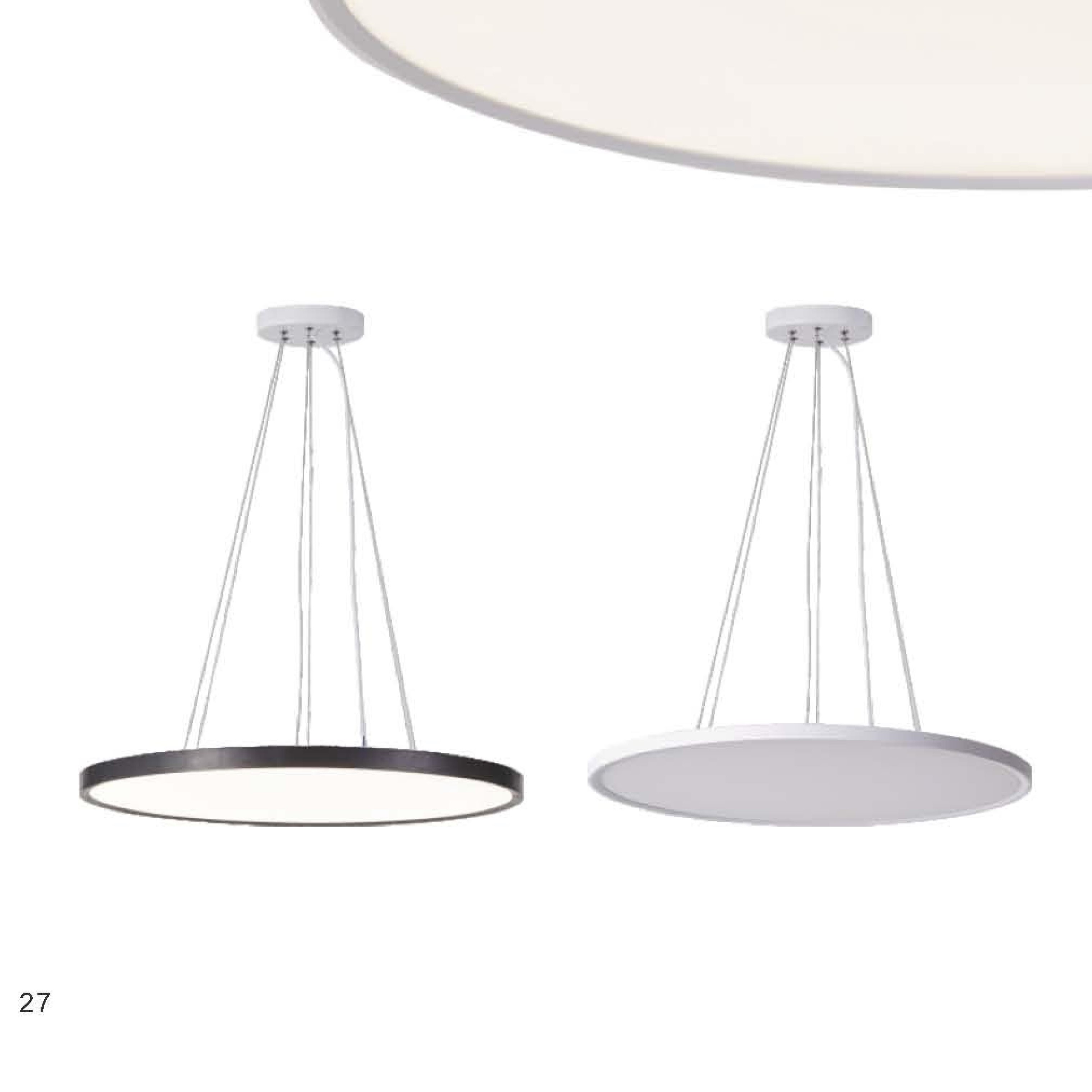Light luxury circular LED chandelier